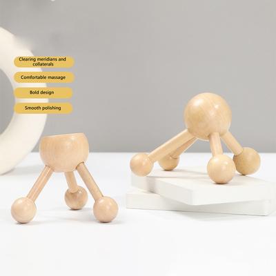 1 шт. Массажный ролик для шеи, спины и 3/4 ноги, деревянный массажер для головы и кожи головы, когти осьминога, расслабляющие спа-инструменты для роста волос и снятия стресса