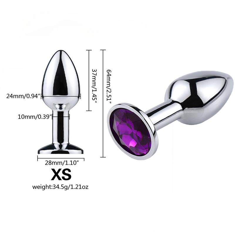 Мини Анальная пробка Игрушки для взрослых Для мужчин Женщин Анальная пробка Металл Эротика Интимная Эротика Секс-игрушки Пары Товары для взрослых XXS XS SML
