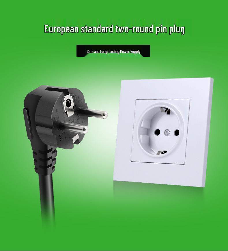 European Standard 3-Core Retractable Spring Extension Power Cord with Plug Socket