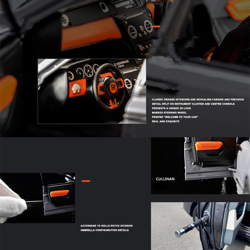 1/20 масштаб Cullinan, роскошная модель автомобиля из сплава, отлитая под давлением металлическая игрушка, автомобиль с откатным механизмом, звуком и светом для детей, коллекция подарков для взрослых
