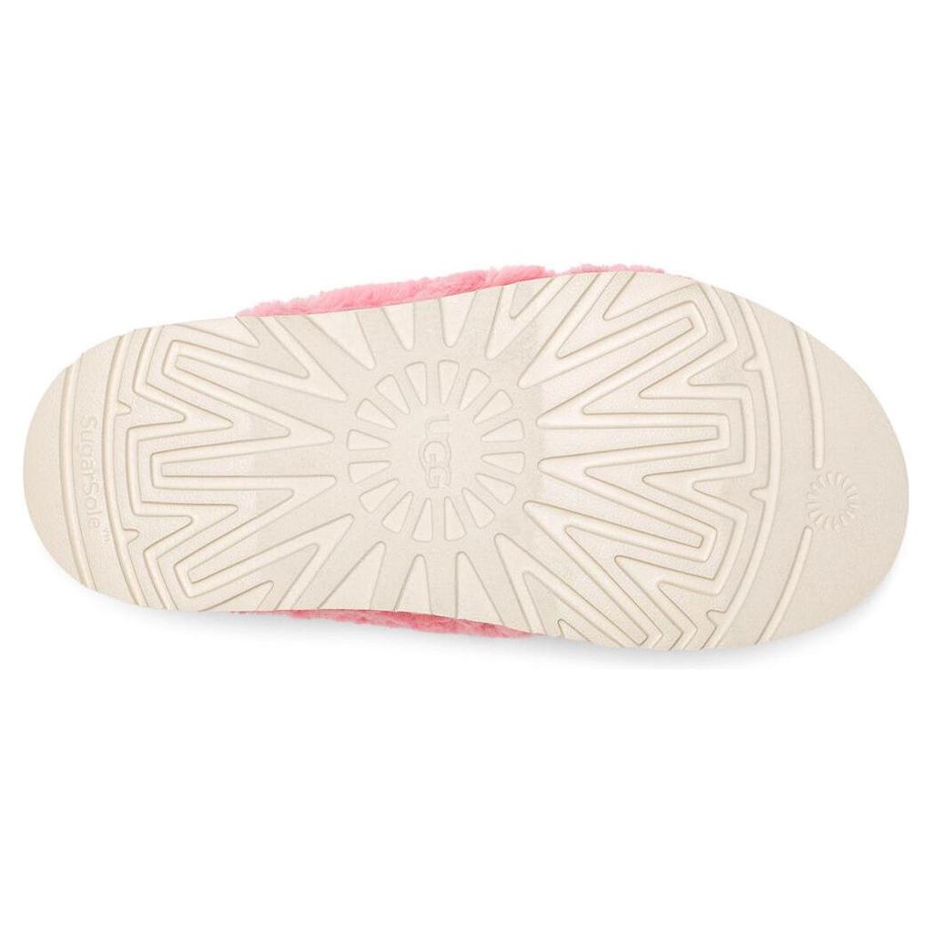 UGG Fuzz Sugar Cross Thick Sole Casual Fashion Sandals Women Sandals Candy-Pink 1135131-PJSM