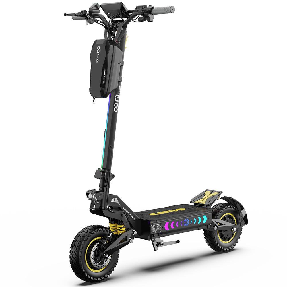 OOTD Электросамокат T10 Pro Складной 11-дюймовый Двигатель 2600 Вт Гидравлический Тормоз 52 В 23,4 Ач Полная Подвеска Взрослый Электросамокат Черный