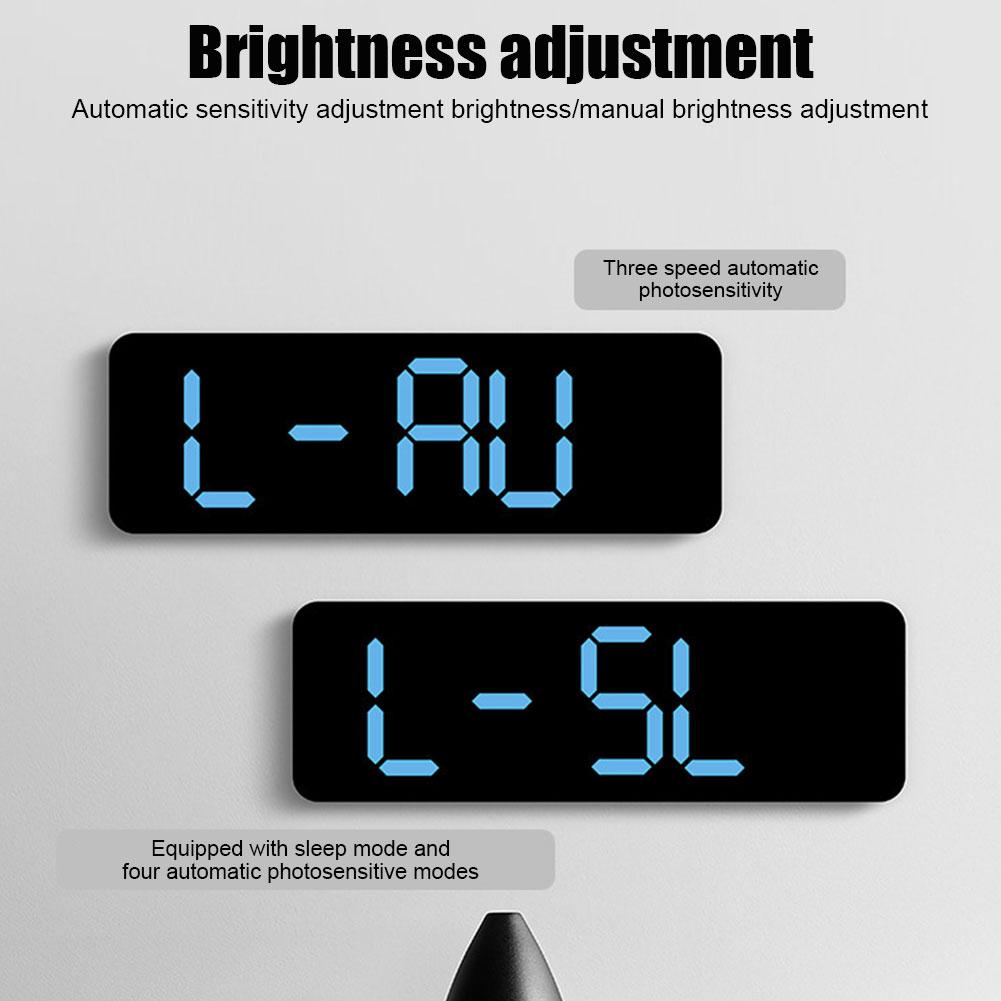 Цифровые настенные часы с большим светодиодным экраном, температурой и влажностью, украшением для дома, креативными часами Y5D4