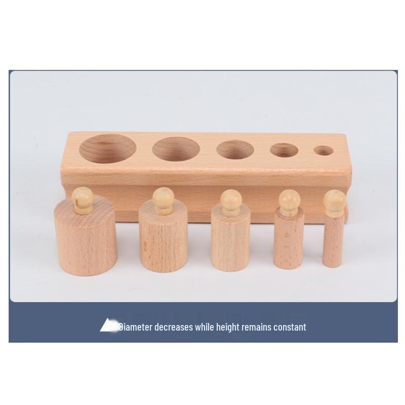 Монтессори деревянные цилиндрические гнезда развивающие игрушки для раннего детства и детского сада