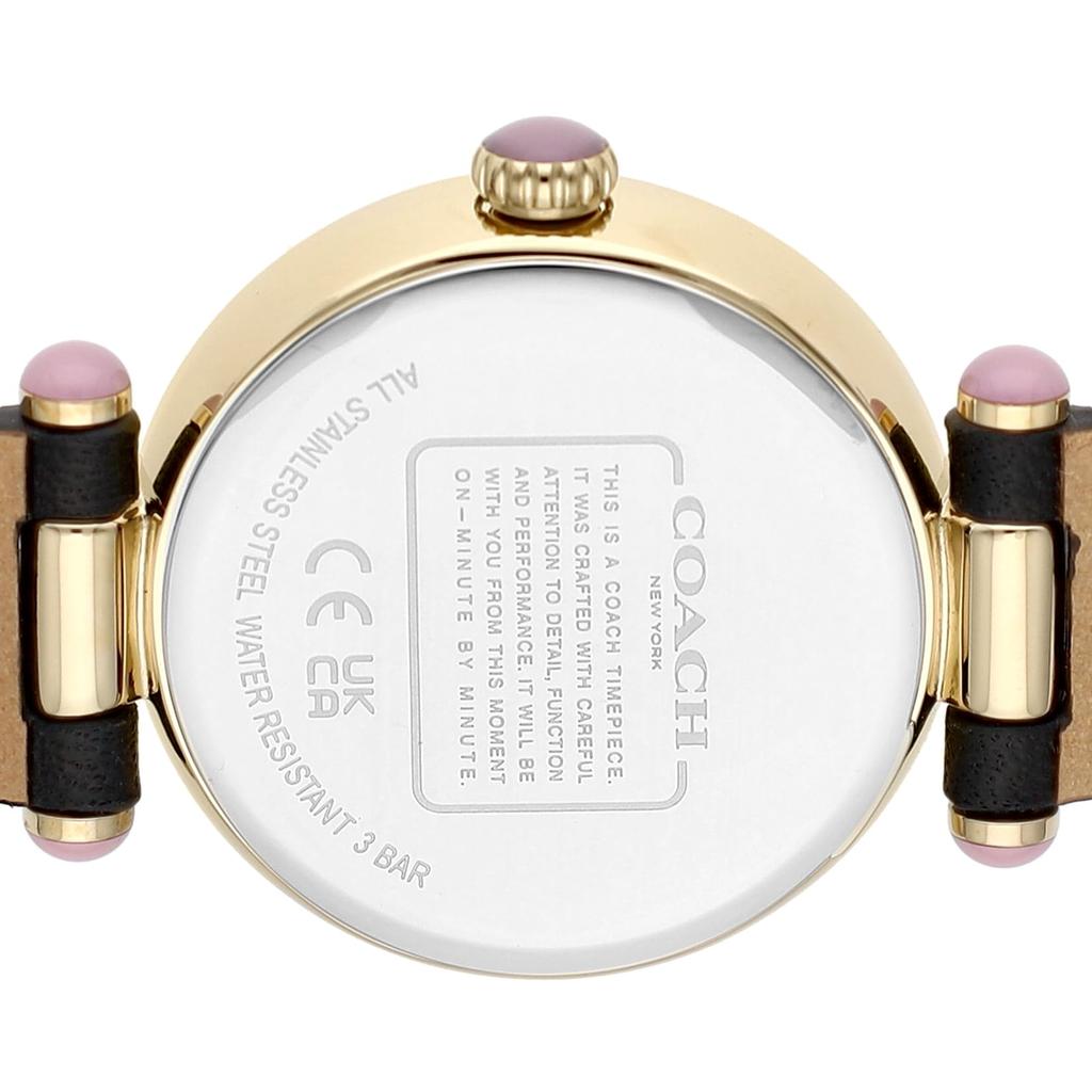 Часы CARY Серебряный циферблат Нержавеющая сталь Минеральное стекло Кварцевые повседневные водонепроницаемые китайские часы 14504014 Черный [Coach] 24.5MM Женские [Товар]