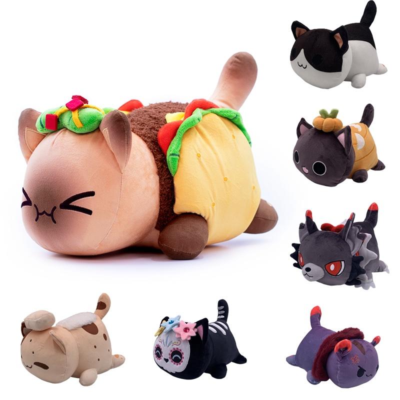 Очаровательная плюшевая игрушка Aphmau Skull Taco Pumpkin Bread Cat Meemeows для домашнего декора