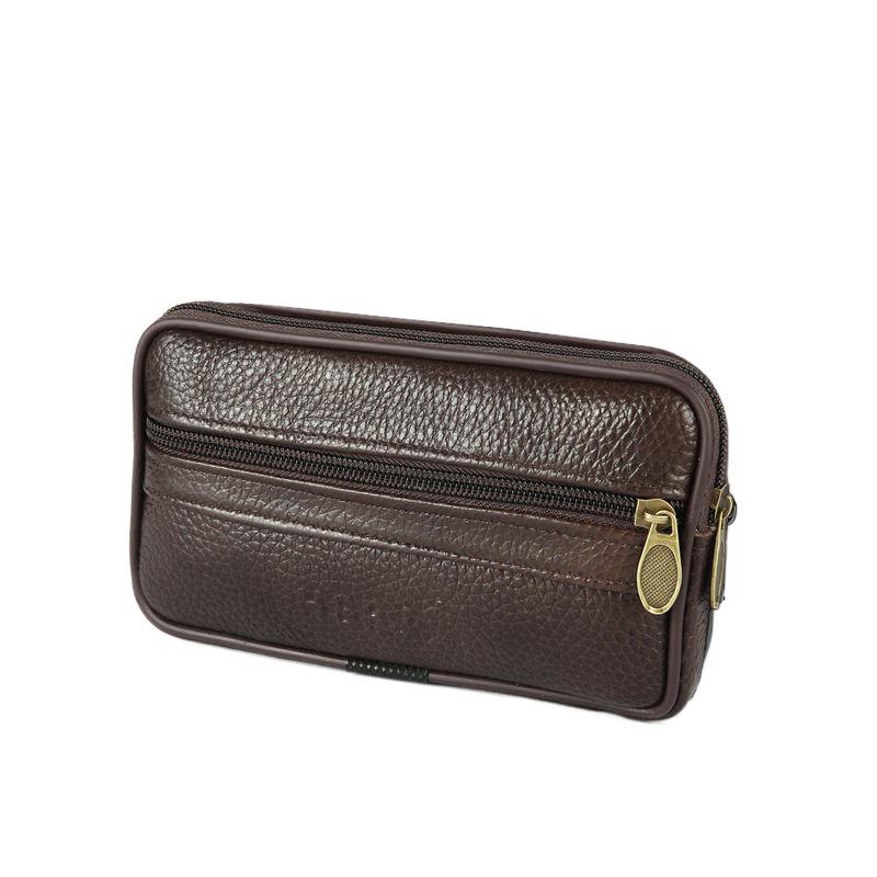 Мужская поясная сумка для телефона из коровьей кожи - Прочные вертикальные и горизонтальные модели для спорта и строительных площадок