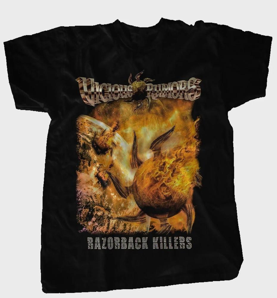 Vicious Rumors - Убийцы Кабанов Черный Цвет Альбом Концертная Футболка Унисекс Футболка