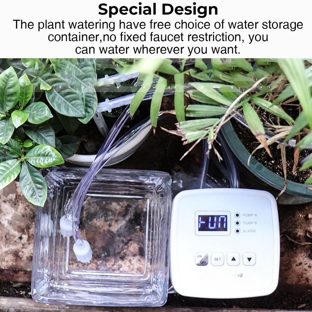 Single/Double Pump Garden Drip Irrigation Device Controller Timer System Intelligent Automatic Watering Device for Plants DC5V