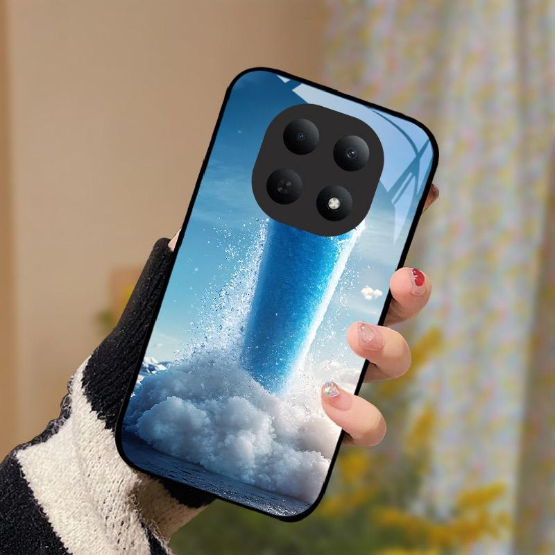 Стеклянный чехол для Xiaomi Poco M8 5G Модный прочный ПК Закаленное стекло Чехол для телефона Задняя крышка для Redmi Note 15 Note15 5G Funda Бампер