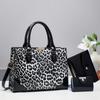 New Leopard Print Bag Large Capacity Mori MOE Foreign Air Shoulder Bag High Appearance Level Bright Leather Sense Tote Bag