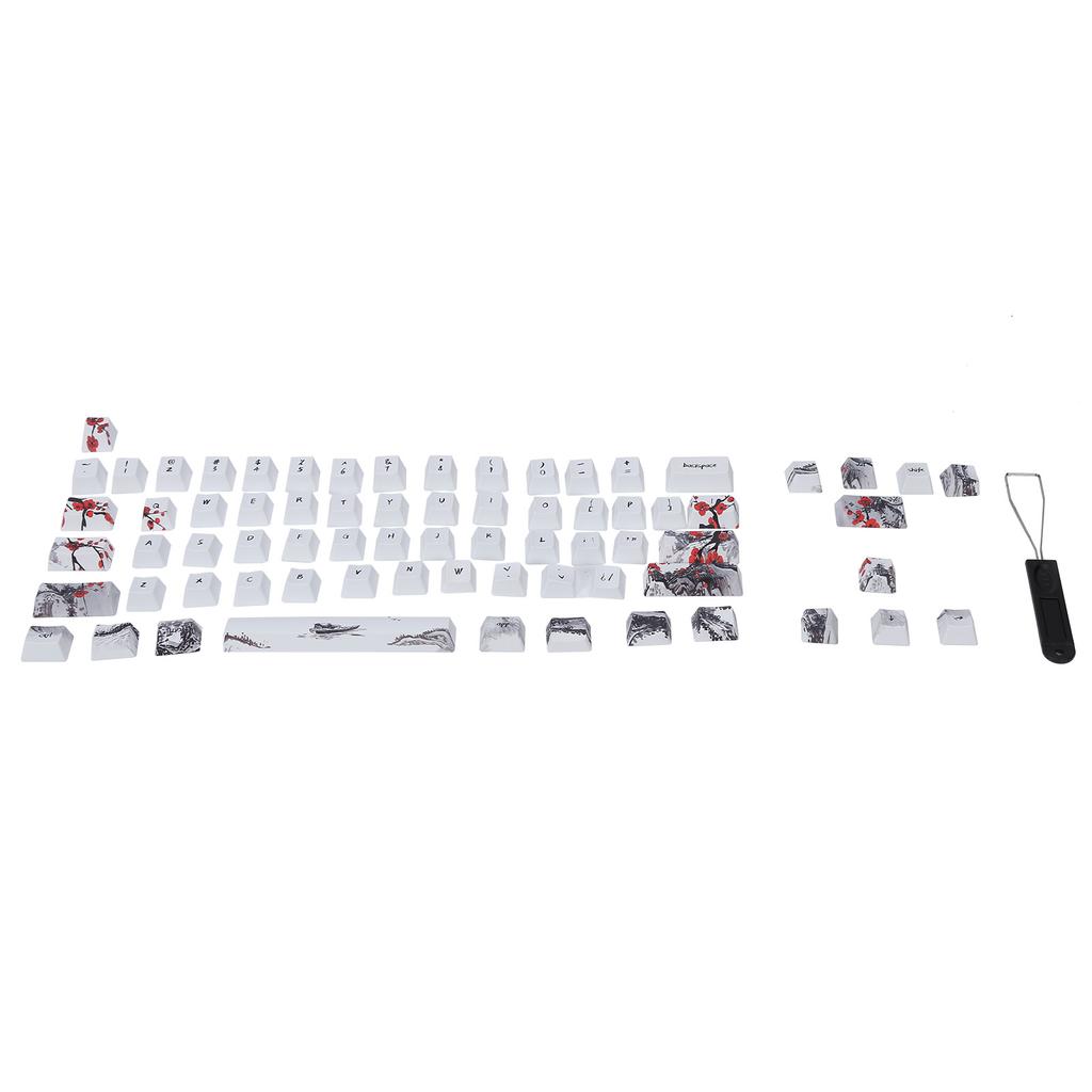 Клавиатура Wangjiang Plum Blossome Keycap Design совместима с 6164 для механической клавиатуры своими руками