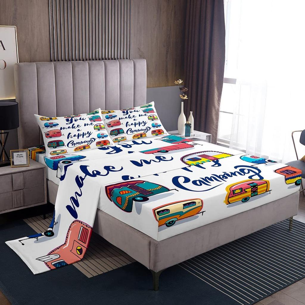 Крыса Грызун Узор Шапка для кровати Комплект постельного белья из четырех предметов Спальня Общежитие Постельное белье Украшение