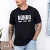Personalized Nonno Custom Grandkids Names Black Crew Neck T Shirt Casual Grandpa Vintage Washed Versatile Fashion