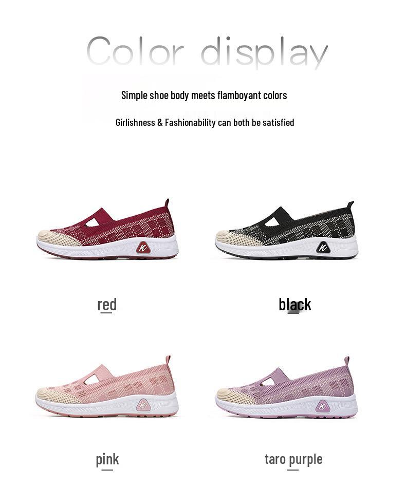 Women's Summer Breathable Slip-On Shoes - Comfortable Old Beijing Style