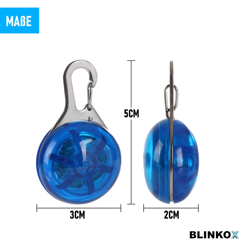 Светодиодный кулон для собаки BLINKOX Съемный светодиодный фонарь для ошейника собаки Портативный Синий