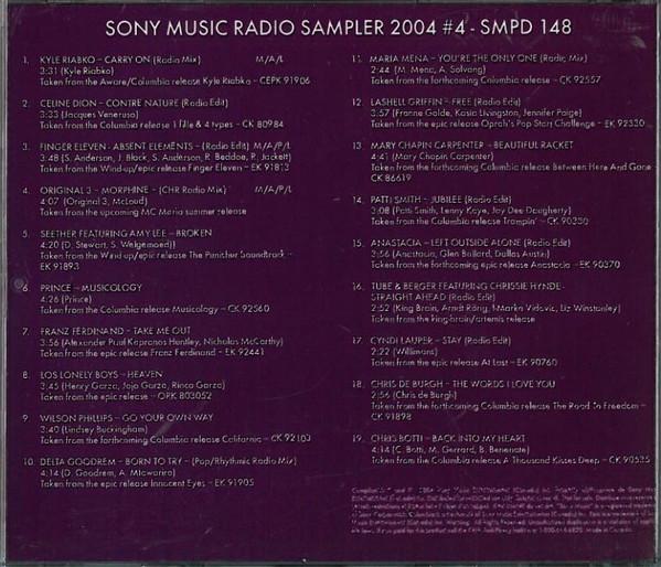 CD РАЗЛИЧНЫЕ Sony Music Радио Сэмплер 2004 4 SMPD148 Sony Music 2004 Канада Рэп Хип-Хоп R&B Б/У