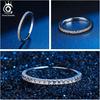 Orsa Jewels Кольца Серебристого Цвета Женские Классические Круглые Полностью Усыпанные ААА Девочки Кубический Цирконий Помолвочное Свадебное Собрание Свадебные Кольца