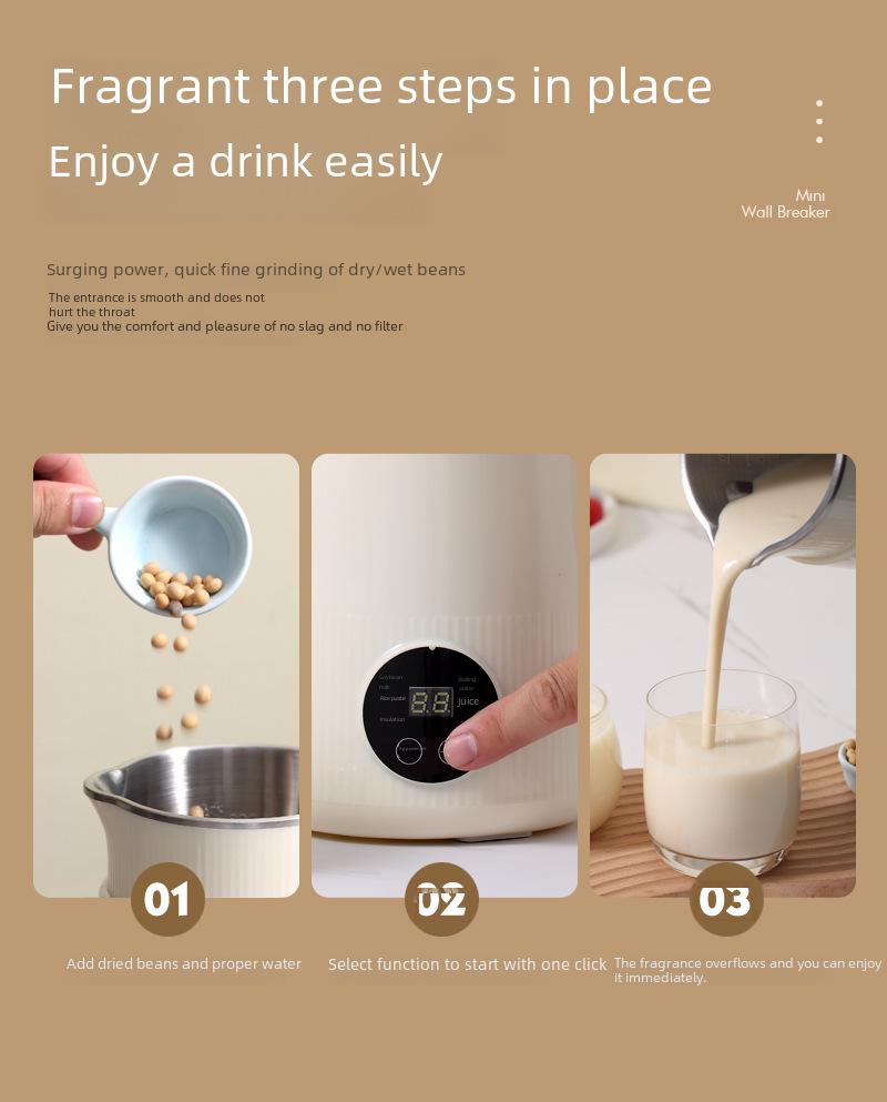 Мини-автоматический измельчитель стен и соевый молокогенератор - многофункциональный комбайн для детского питания, 110 В для Европы и Америки