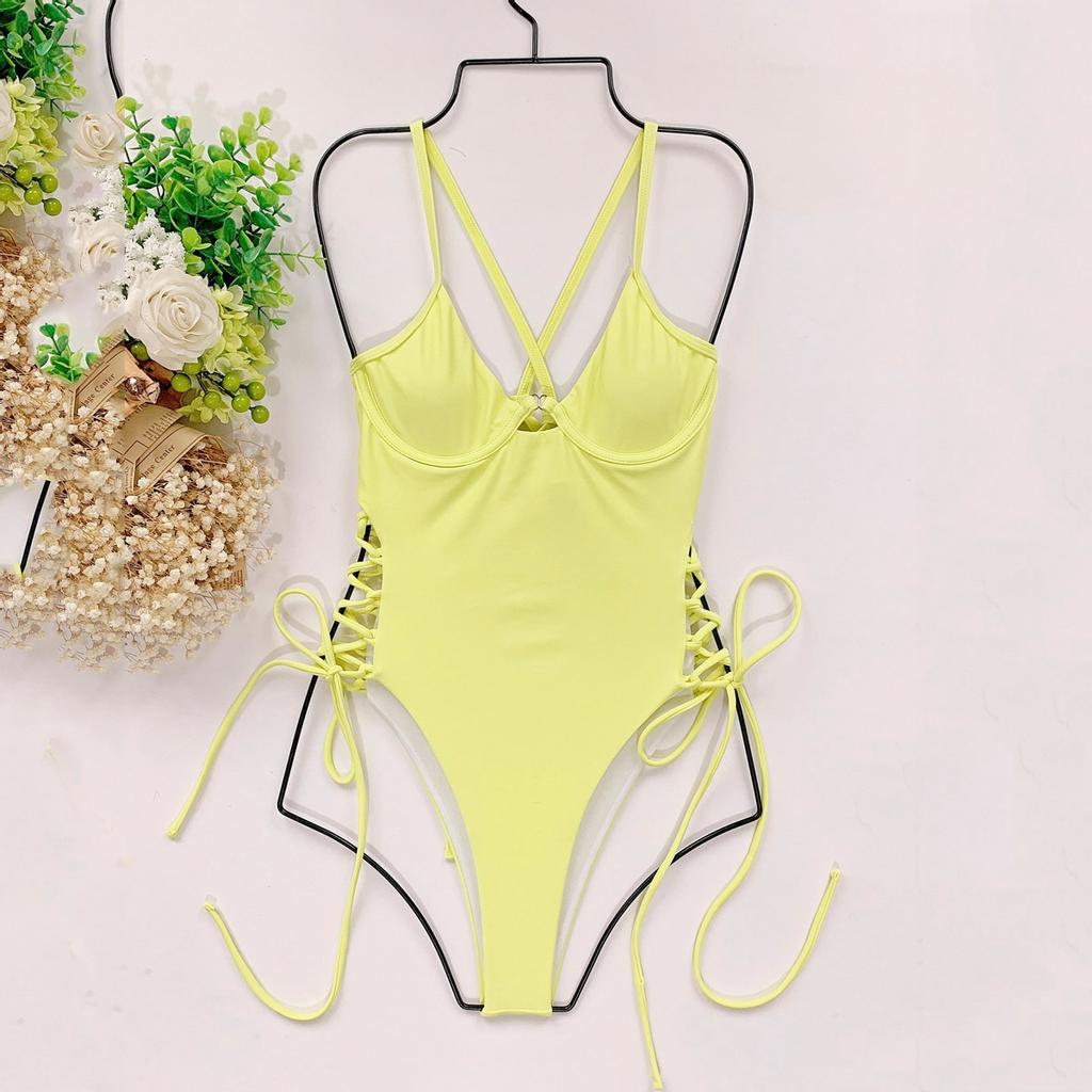 Push Up Women Swimwear One Piece Swimsuit Female Solid Monokini Bandage Swim Suits Sexy Bathing Suit Swimming Beachwear Monokini