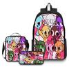 Игровые товары Rhythm Box Школьная сумка Sprunki Мультяшный рюкзак Сумка для ланча Пенал Набор из трех предметов