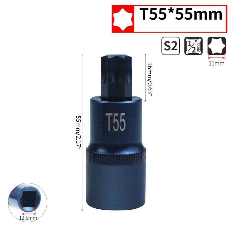 Отвертка Torx Bits 1/2inch Socket Bit Adapter T30 T40 T45 T50 T55 T60 T70 Torx Socket Adapter Tool For Ratchet Wrench