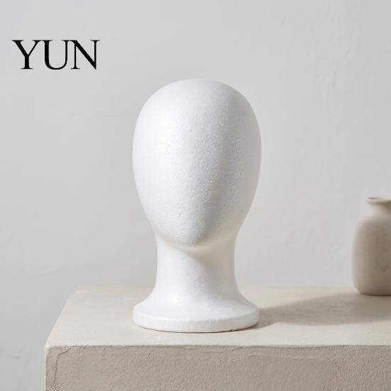 Wig Display Head Foam Mannequin Head, Male Female Hat Stand, Making Supplies Lightweight Model for Storage