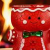Ceramic Gingerbread Man Mug Christmas Gingerbread Man Shaped Coffee Cup with Handle for Coffee Tea Hot Chocolate Water