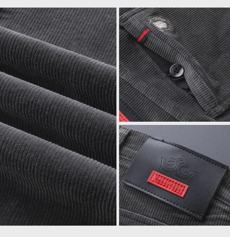 Мужские облегающие брюки из вельвета и хлопка — эластичные, мягкие, легкие, в повседневном деловом стиле