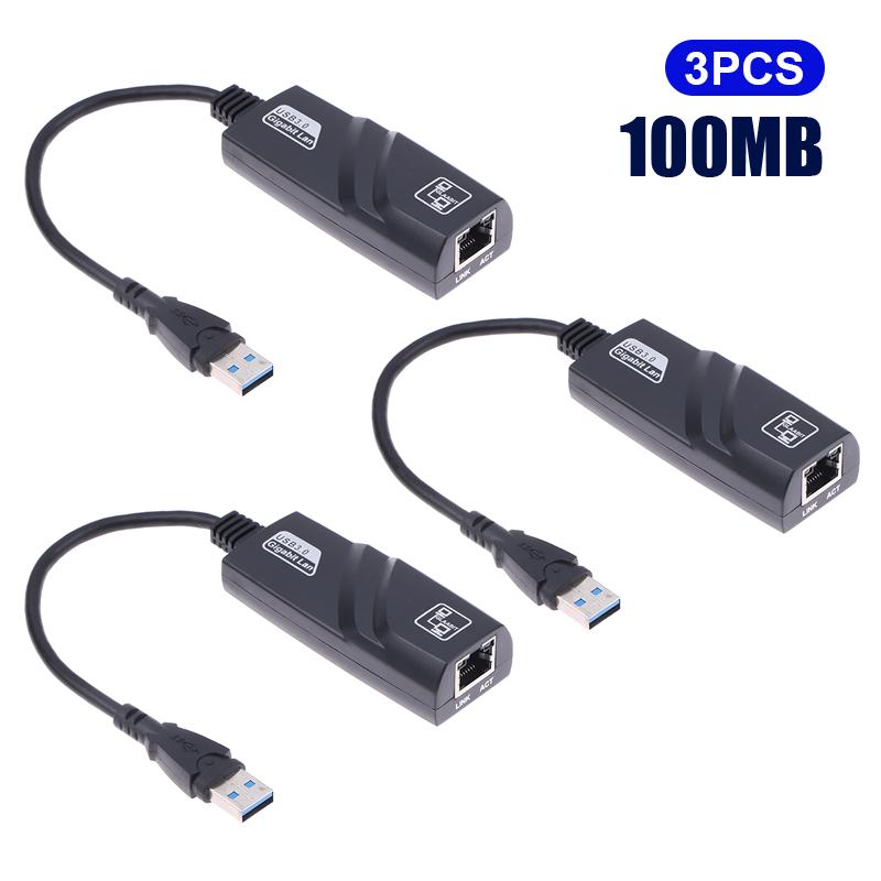 Сетевой адаптер USB 3.0 на RJ45 RTL8153 Lan Ethernet-адаптер 100/1000 Мбит/с Сетевая карта для ноутбука Win10/11