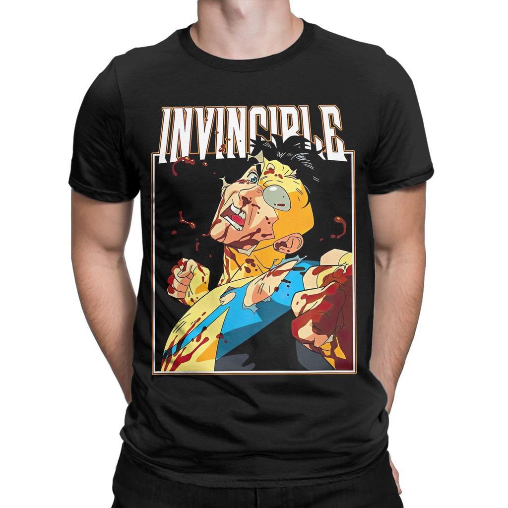 Мужская женская футболка Invincible 100% хлопок модная футболка верхняя одежда