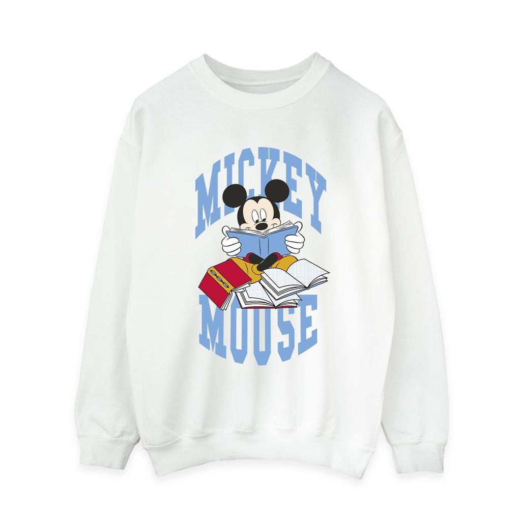 Disney Womens/Ladies Mickey Mouse Reading Books Sweatshirt