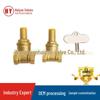 Anti-Theft Brass Gate Valve Lock with Threaded Port, Triangle Lock, 4 Points, 1 Inch (DN50)