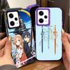 Ударопрочный чехол для телефона Sword Art Online для Xiaomi Redmi Note 15 14 13 12 Pro Plus 11 11S 11T 5G Защитный чехол от падения Fundas
