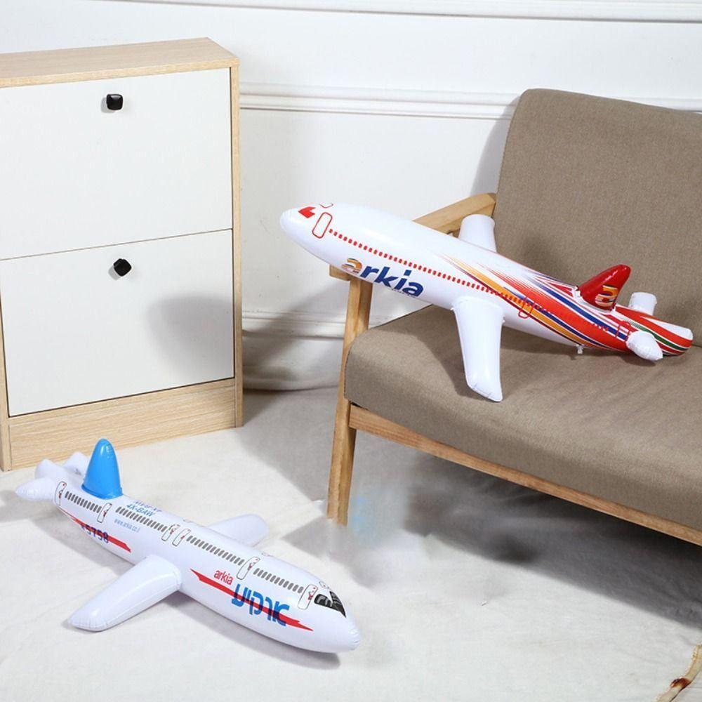 2 Colors Float Airplane 80cm Inflatable Airliner Fun Inflatable Airliner Toy  Kid Birthday Gift