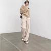 Women's Herringbone Fleece-Lined Wide-Leg Split Pants - Autumn/Winter 2025 Collection.