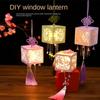 With LED Light DIY Mid-Autumn Lantern Mid-Autumn Festival Handmade Handmade Lanterns Chinese Style Good Luck Hanfu Accessories