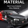 1:18 GTR SKYLINE Спортивные Автомобили Сплавные Игрушки Литые Модели со Светом и Музыкой Миниатюрный Автомобиль Скользящий Вперед Транспортные Средства Коллекционируйте Сувениры