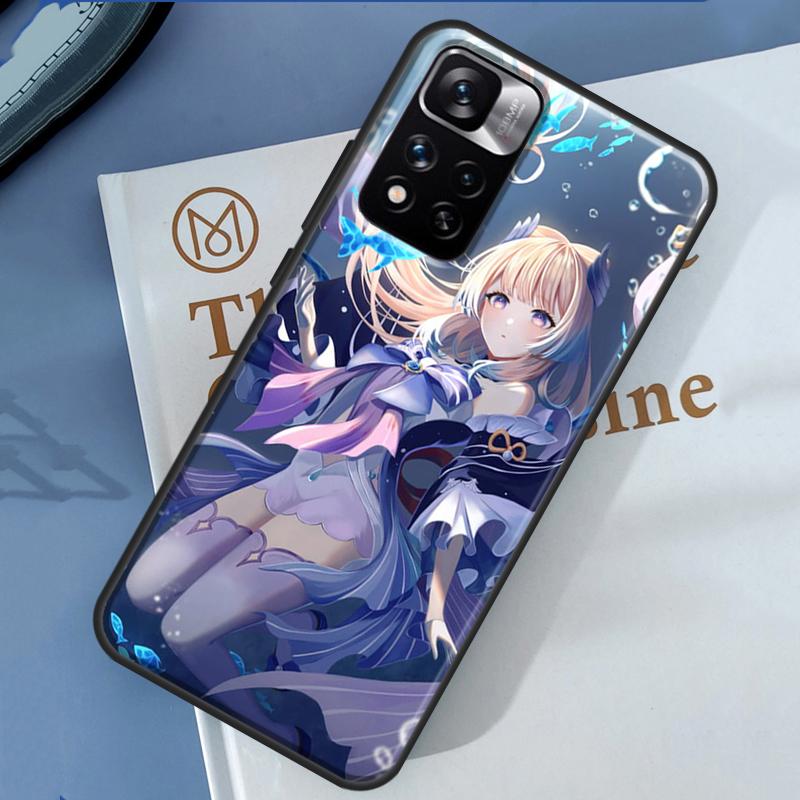Чехол Genshin Impact Сангономия Кокоми для Xiaomi Redmi 13C 10C 12C 14C Redmi Note 14 13 Pro 12 11 9 10 9S 10S 11S 12S