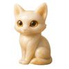 Big-Eyed Fox Figurine Hand-Carved Healing Fox Statue Lucky Animal Sculpture Home Office Desktop Decoration Ornament