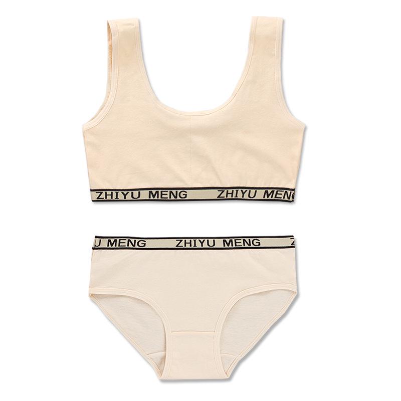 Нижнее белье для девочек, топ-топ из хлопка, хипстер, 8-14 лет, детский регулируемый слинг, спортивный тренировочный бюстгальтер для больших девочек