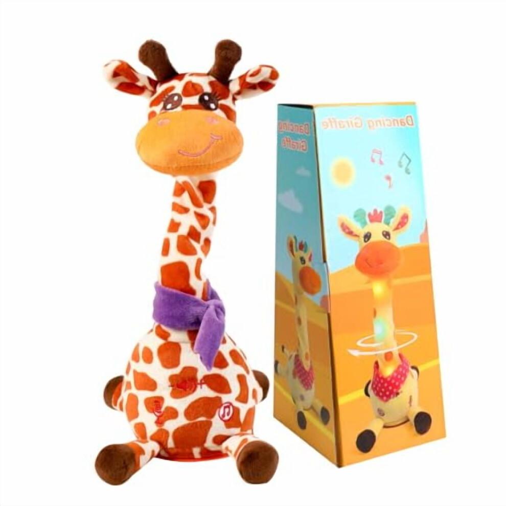 Dancing Giraffe Musical Plush Toy, Recording & Repeating, for 6–12M, Compatible with early development & Valentine's gifting