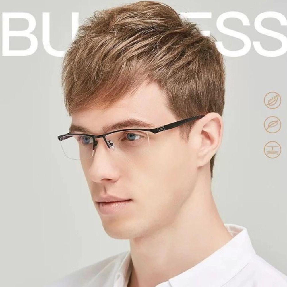 Vintage Eye Protection Metal Ultra Light Frame Business Eyeglasses Myopia Glasses Reading Glasses