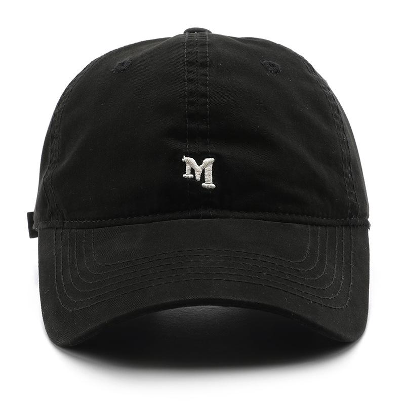 Women's letter embroidered washed baseball cap, outdoor men's sports and travel sun hat