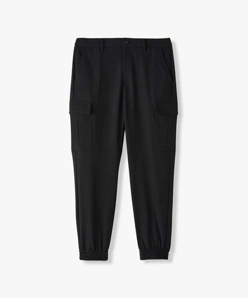 STCO [Rnw] Nylon Stretch Cargo Jogger Pants Black (Comfort Fit)_Swpva01Nsb