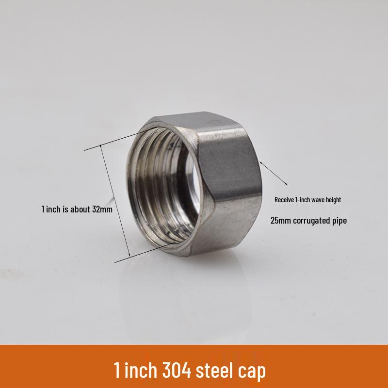 Фитинги для гофрированных труб из нержавеющей стали 304: Гайка-защелка, Стопорное кольцо, Шайба для горячей/холодной воды