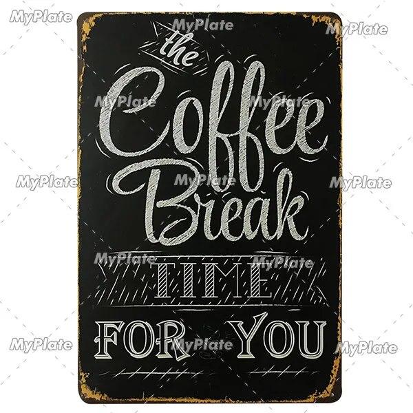 Coffee Word Vintage Metal Sign Tin Sign Vintage Cafe Decoration Plaque Home Wall Decor Bar Sign Home Decor Poster Drop Shipping