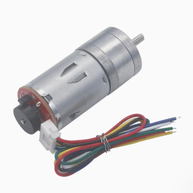 JGA25-370 6V 12V 24V DC deceleration motor with encoder speed measuring code disc strong moment