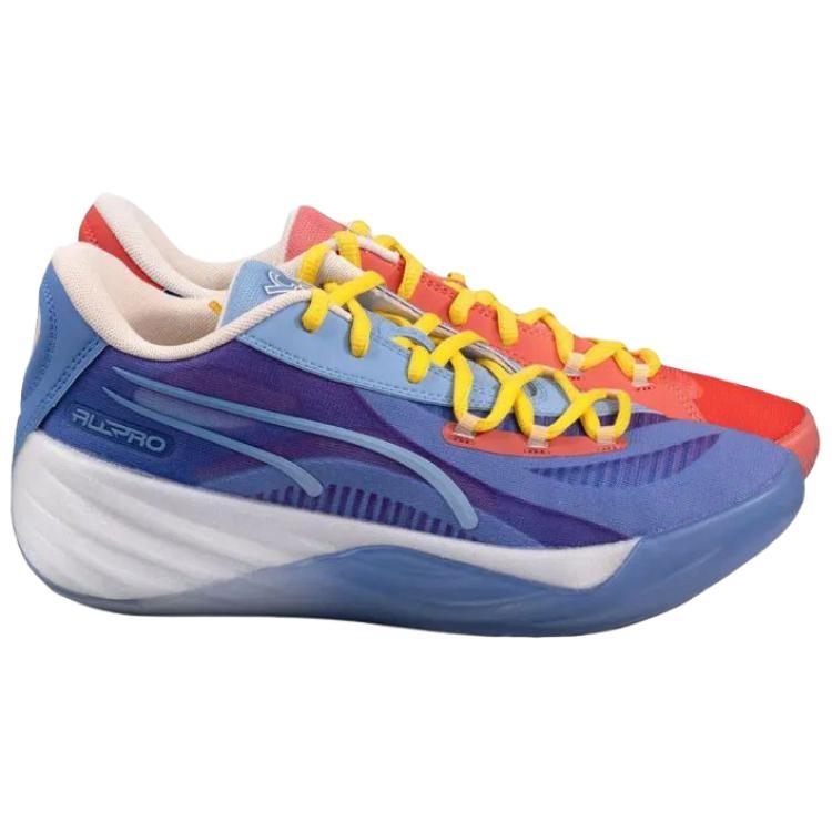 Basket4Ballers x PUMA All Pro Nitro Амортизация Поддержка Амортизация Поддержка Низкие Баскетбольные Кроссовки Унисекс Синий Белый 379916-01