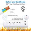 Power Strip, Surge Protector with 4pcs Wide-spaced Outlets & 3x USB Ports for Phone Tablet Laptop Multiple Devices